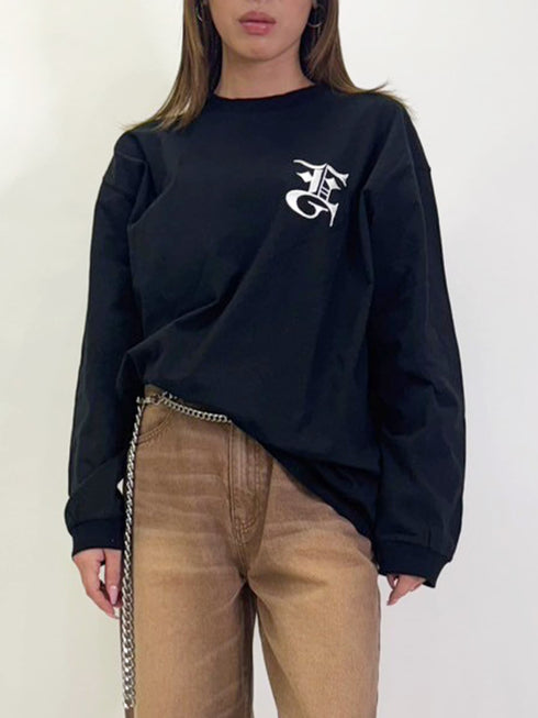 BIG EG刺繍ユニセックスロンT